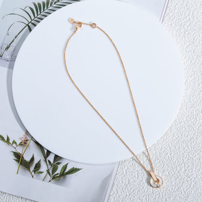 [Luxe Jewelry]GARI NECKLACE PINK GOLD MOP