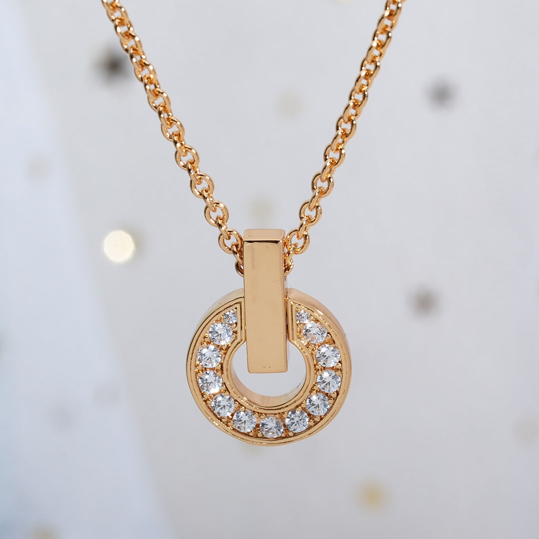 [Luxe Jewelry]GARI NECKLACE PINK GOLD DIAMOND