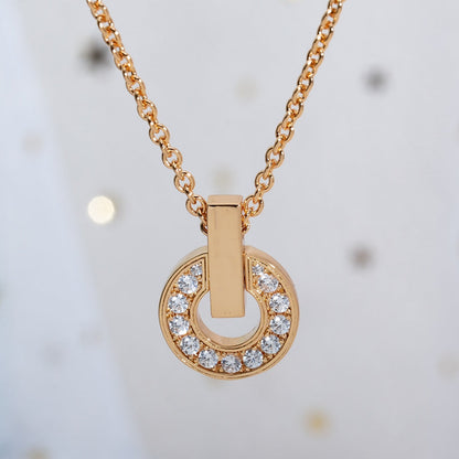 [Luxe Jewelry]GARI NECKLACE PINK GOLD DIAMOND