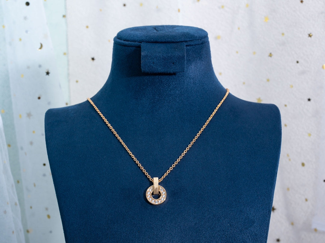 [Luxe Jewelry]GARI NECKLACE PINK GOLD DIAMOND