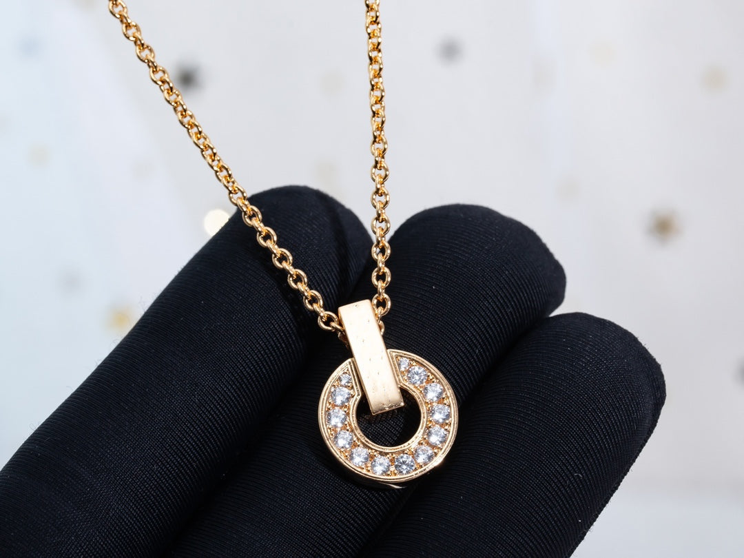 [Luxe Jewelry]GARI NECKLACE PINK GOLD DIAMOND