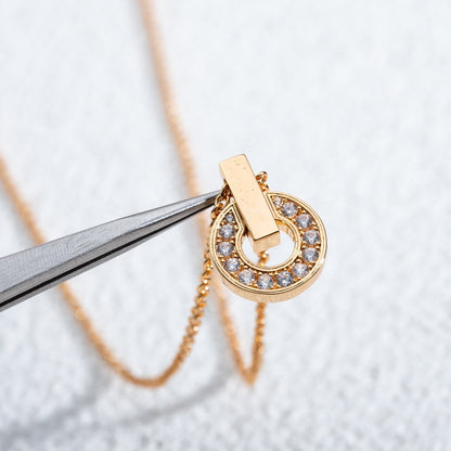 [Luxe Jewelry]GARI NECKLACE PINK GOLD DIAMOND