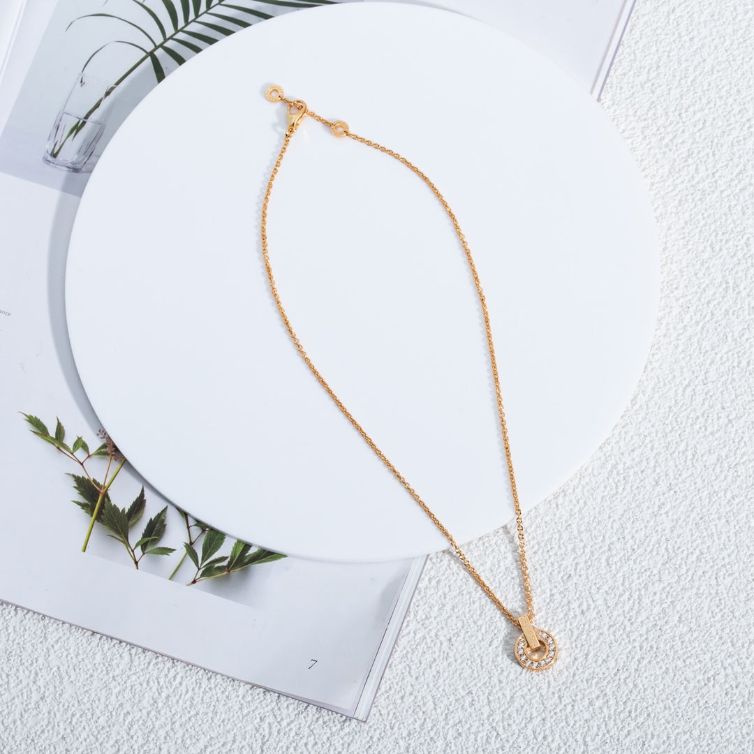 [Luxe Jewelry]GARI NECKLACE PINK GOLD DIAMOND