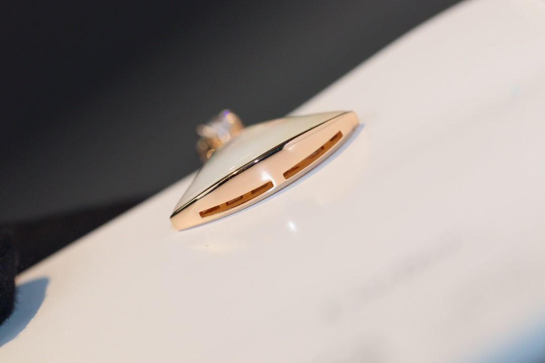 [Luxe Jewelry]DREAM NECKLACE WHITE MOP PINK GOLD 1 DIAMOND
