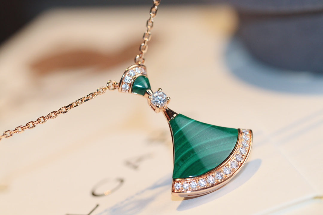 [Luxe Jewelry]DREAM NECKLACE MALACHITE DIAMOND