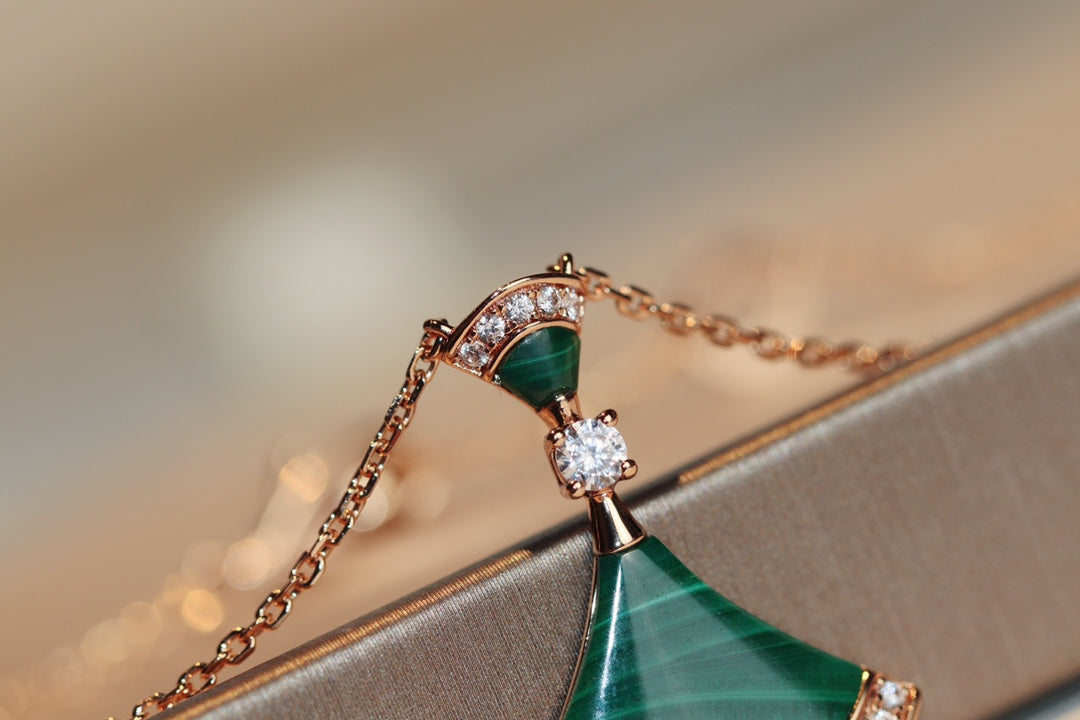 [Luxe Jewelry]DREAM NECKLACE MALACHITE DIAMOND