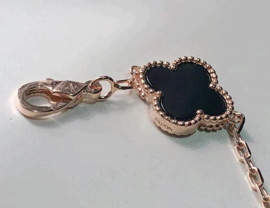 [Luxe Jewelry]CLOVER 5 MOTIFS MULTICOLOR  BRACELET