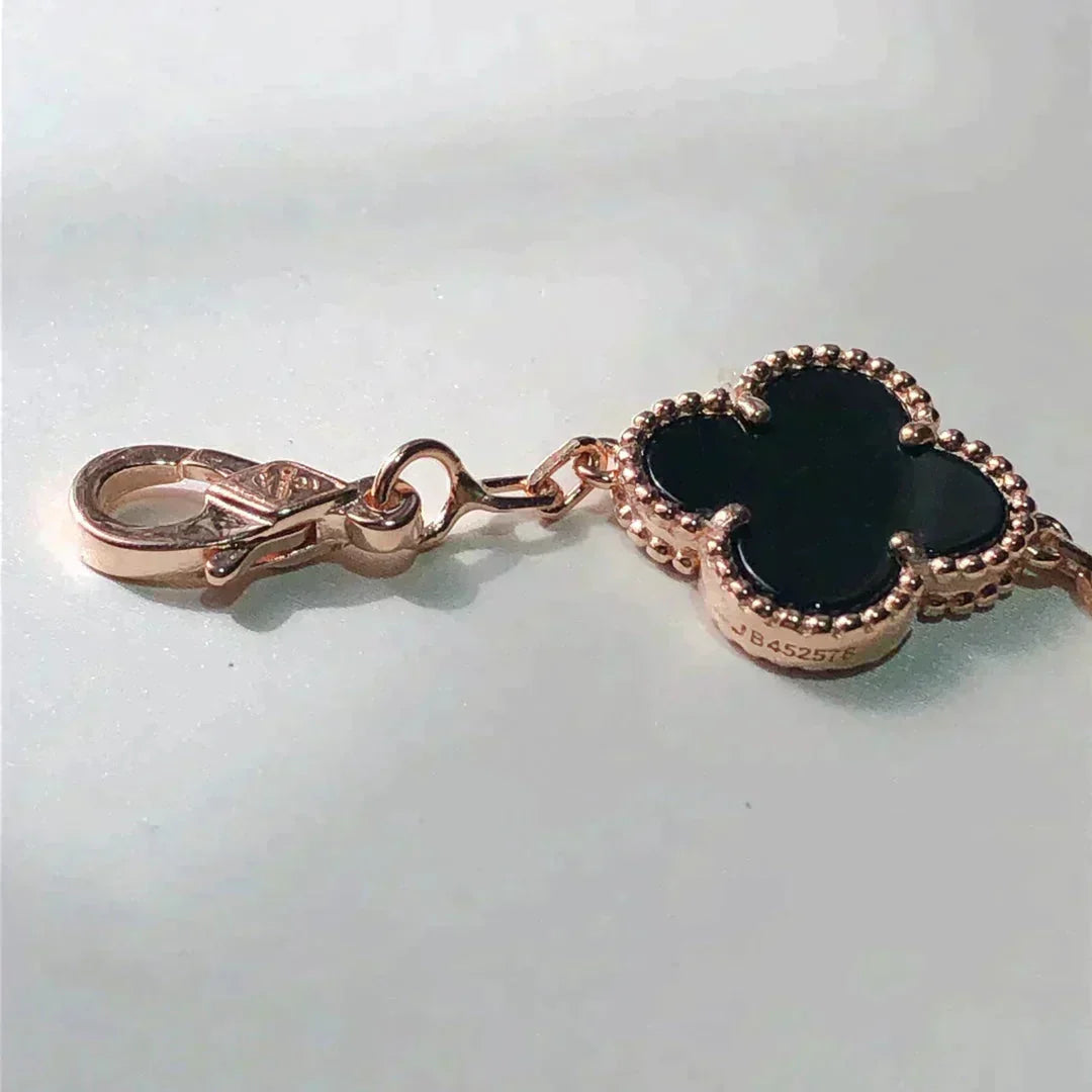 [Luxe Jewelry]CLOVER 5 MOTIFS MULTICOLOR  BRACELET