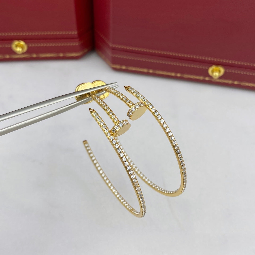 [Luxe Jewelry]JUSTE EARRINGS FULL DIAMONDS 1.8MM