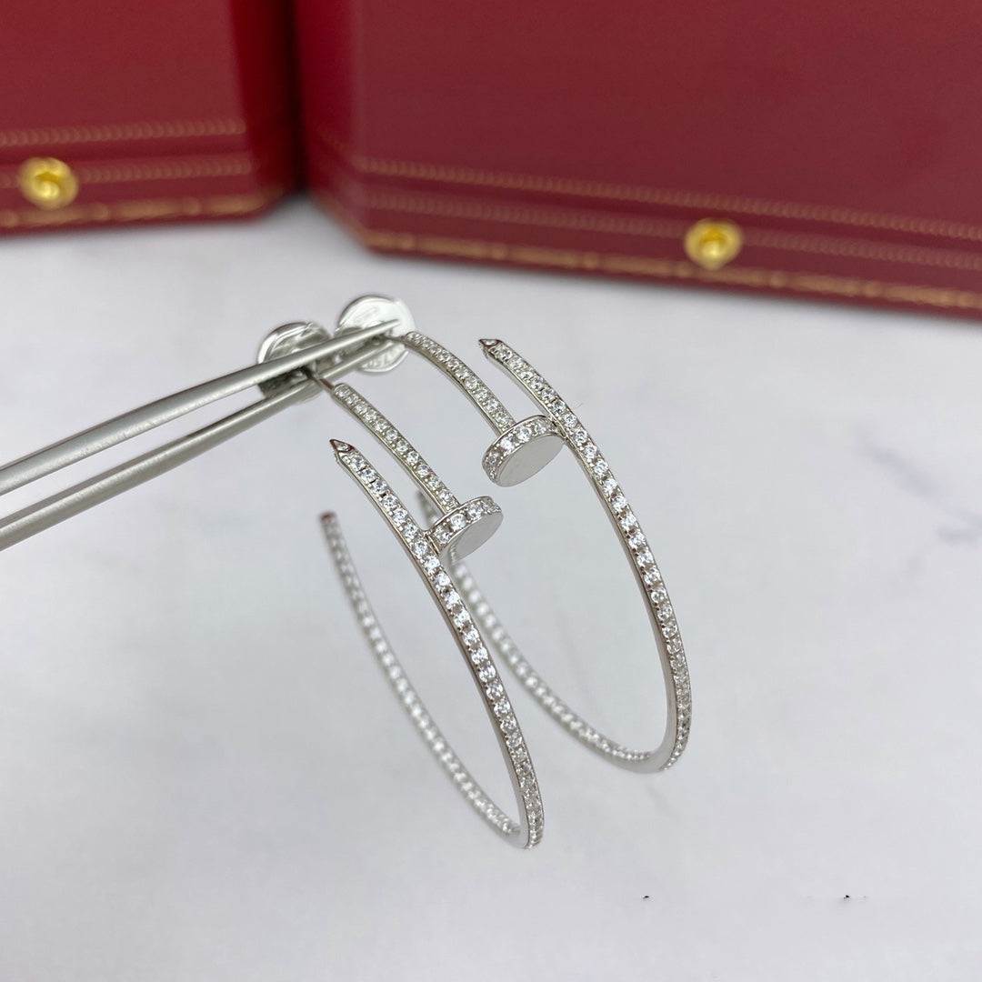 [Luxe Jewelry]JUSTE EARRINGS FULL DIAMONDS 1.8MM