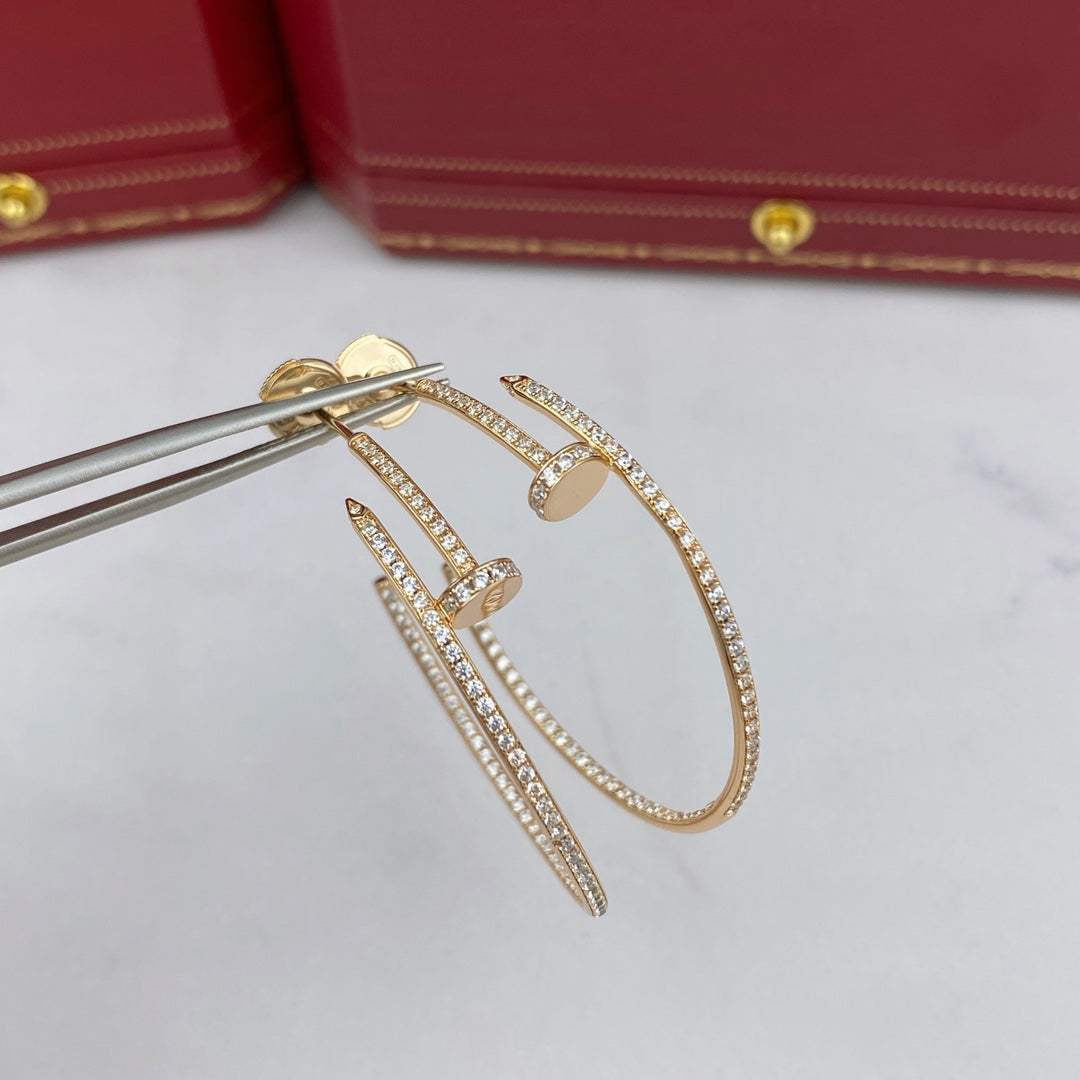[Luxe Jewelry]JUSTE EARRINGS FULL DIAMONDS 1.8MM