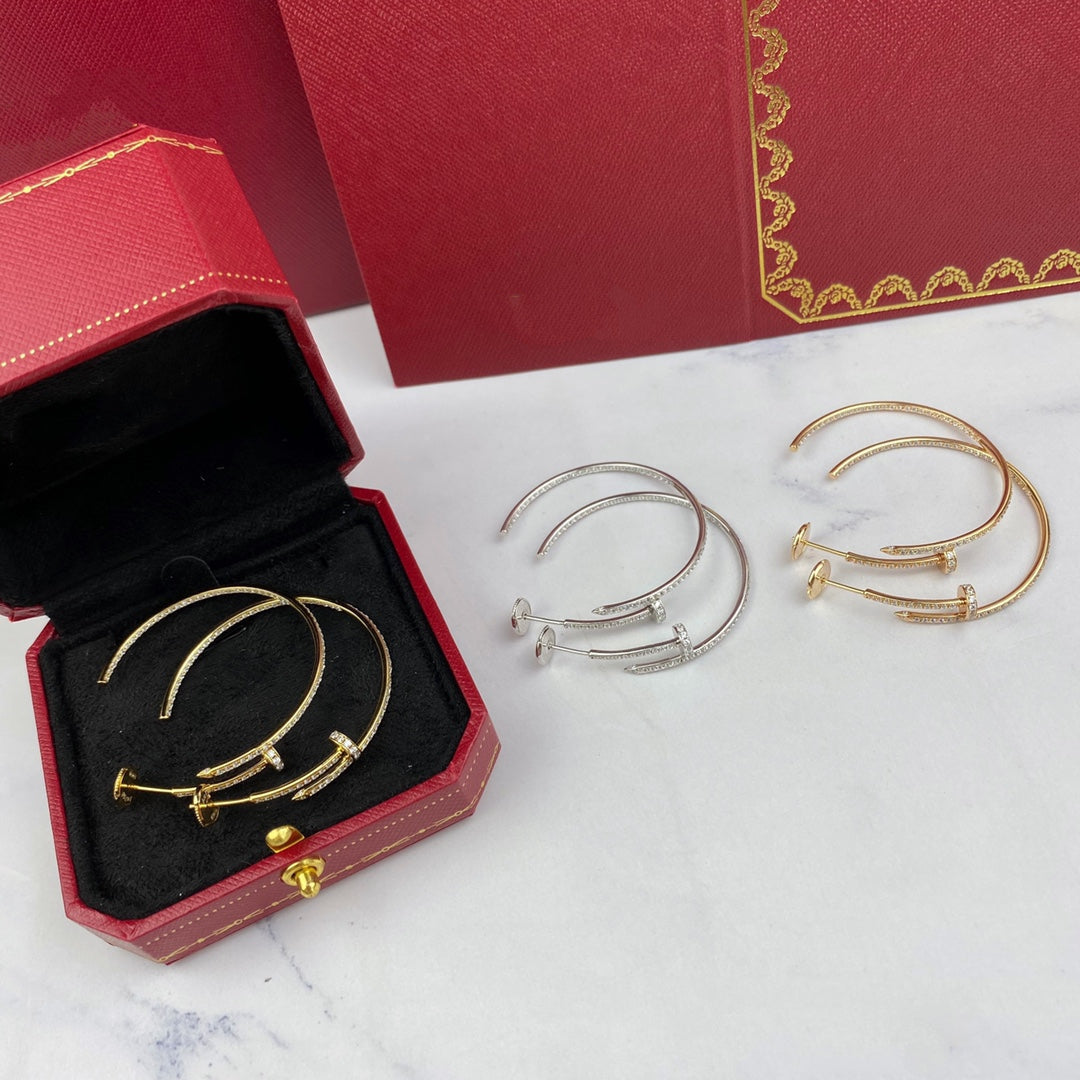 [Luxe Jewelry]JUSTE EARRINGS FULL DIAMONDS 1.8MM