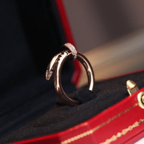 [Luxe Jewelry]JUSTE RING 2.65MM PINK GOLD DIAMOND