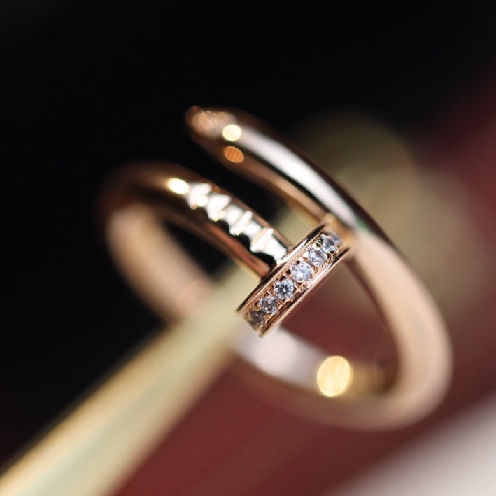 [Luxe Jewelry]JUSTE RING 2.65MM PINK GOLD DIAMOND