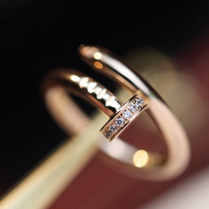 [Luxe Jewelry]JUSTE RING 2.65MM PINK GOLD DIAMOND