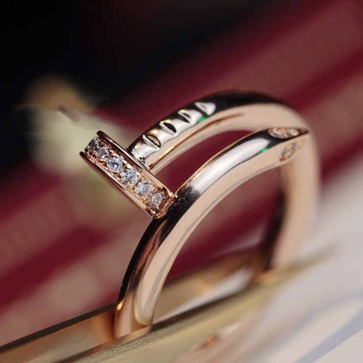 [Luxe Jewelry]JUSTE RING 2.65MM PINK GOLD DIAMOND