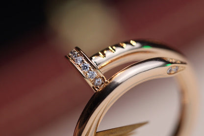 [Luxe Jewelry]JUSTE RING 2.65MM PINK GOLD DIAMOND