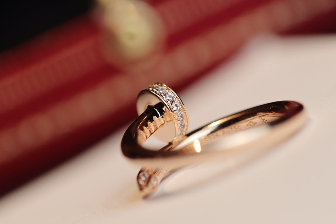 [Luxe Jewelry]JUSTE RING 2.65MM PINK GOLD DIAMOND