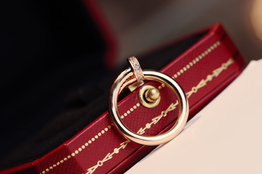 [Luxe Jewelry]JUSTE RING 2.65MM PINK GOLD DIAMOND