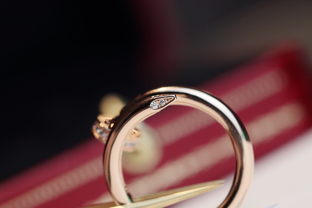[Luxe Jewelry]JUSTE RING 2.65MM PINK GOLD DIAMOND