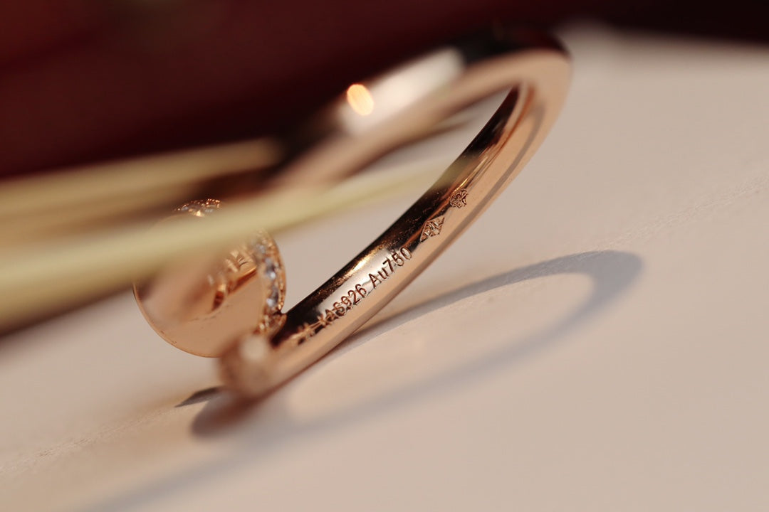 [Luxe Jewelry]JUSTE RING 2.65MM PINK GOLD DIAMOND