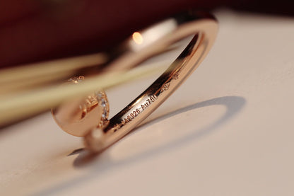 [Luxe Jewelry]JUSTE RING 2.65MM PINK GOLD DIAMOND
