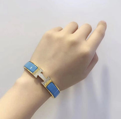 [Luxe Jewelry]H CLOUD BLUE BRACELET GOLD DIAMOND