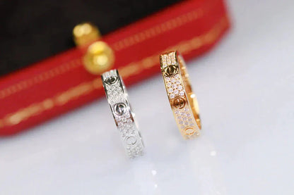 [Luxe Jewelry]LOVE RING 3.6MM DIAMOND PAVED