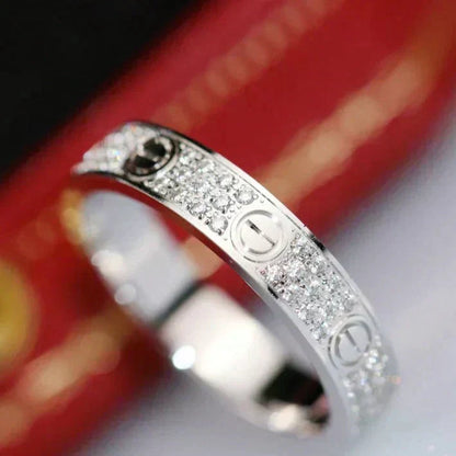 [Luxe Jewelry]LOVE RING 3.6MM DIAMOND PAVED