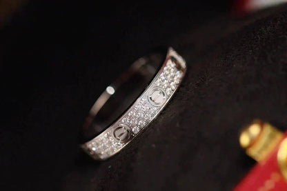 [Luxe Jewelry]LOVE RING 3.6MM DIAMOND PAVED
