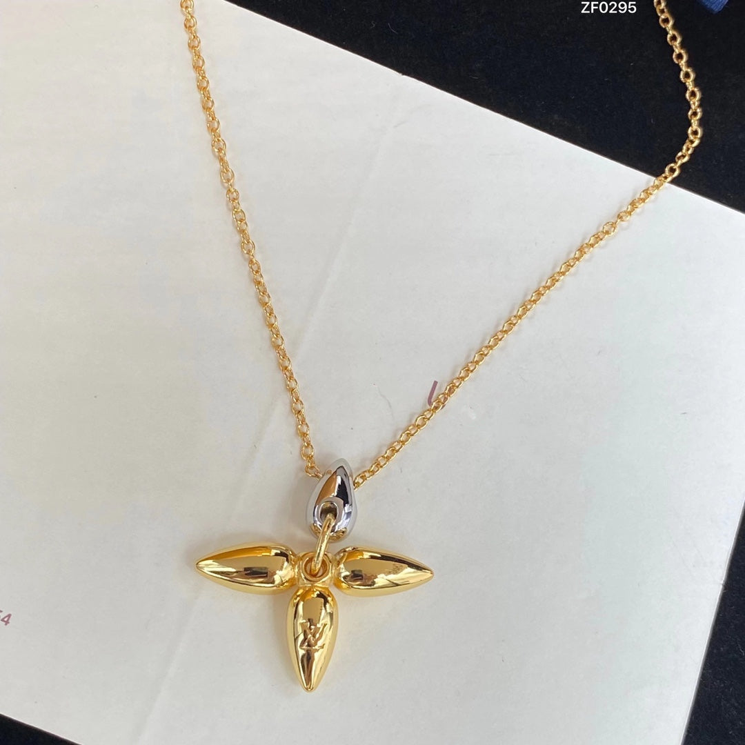 [Luxe Jewelry]LOUISETTE PEDANT GOLD NECKLACE