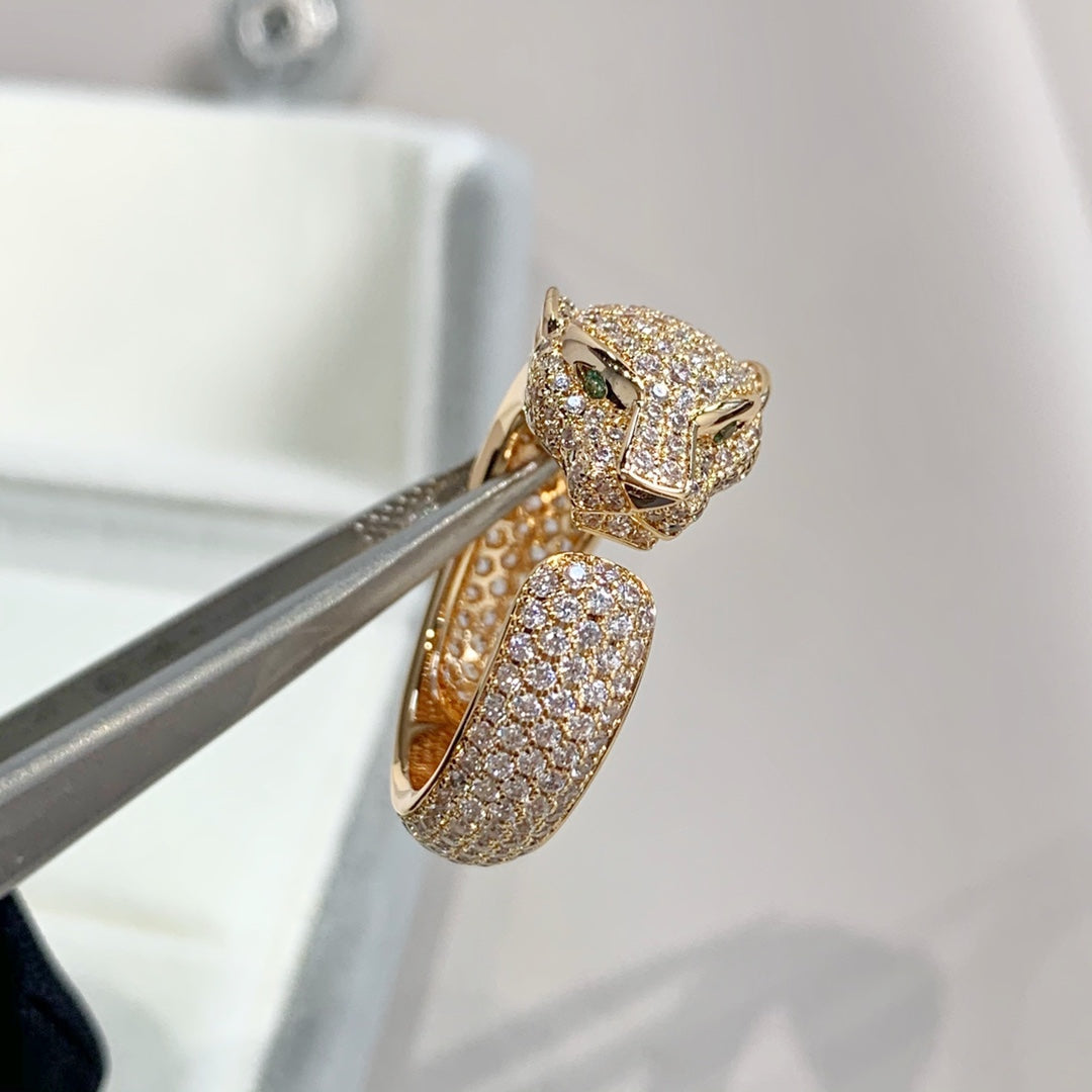 [Luxe Jewelry]PANTHERE PINK GOLD DIAMOND RING