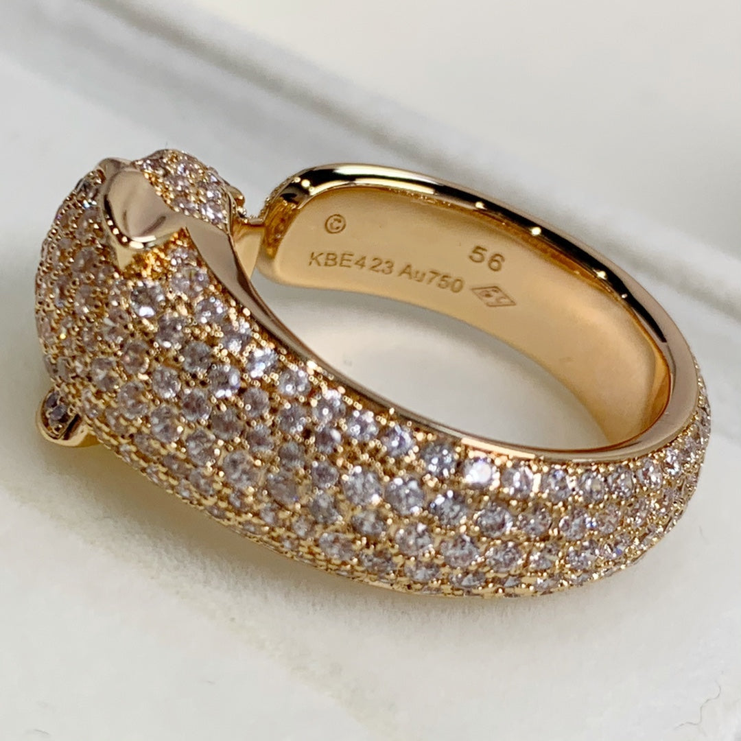 [Luxe Jewelry]PANTHERE PINK GOLD DIAMOND RING