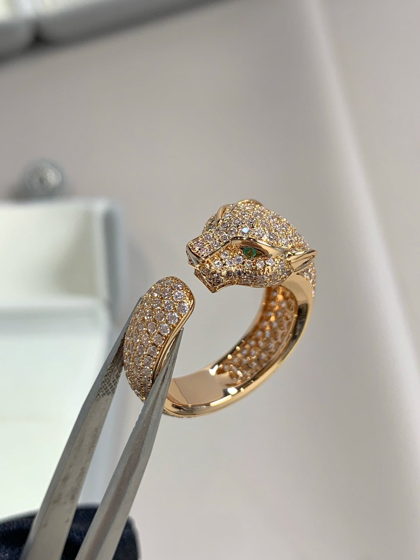 [Luxe Jewelry]PANTHERE PINK GOLD DIAMOND RING