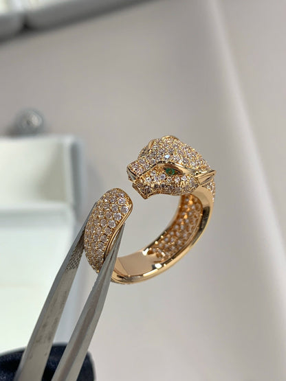[Luxe Jewelry]PANTHERE PINK GOLD DIAMOND RING