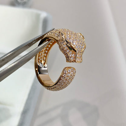 [Luxe Jewelry]PANTHERE PINK GOLD DIAMOND RING