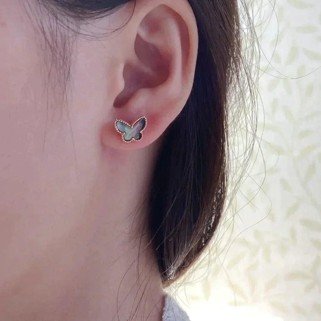 [Luxe Jewelry]BUTTERFLY DARK MOP  EARRINGS