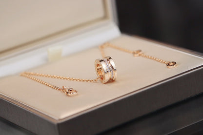 [Luxe Jewelry]ZERO 1 PINK GOLD DIAMOND NECKLACE