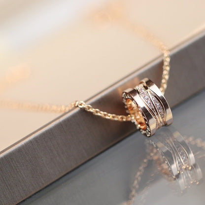[Luxe Jewelry]ZERO 1 PINK GOLD DIAMOND NECKLACE