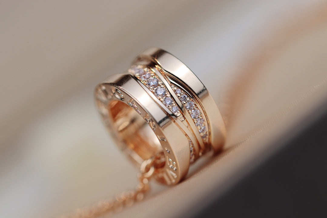 [Luxe Jewelry]ZERO 1 PINK GOLD DIAMOND NECKLACE