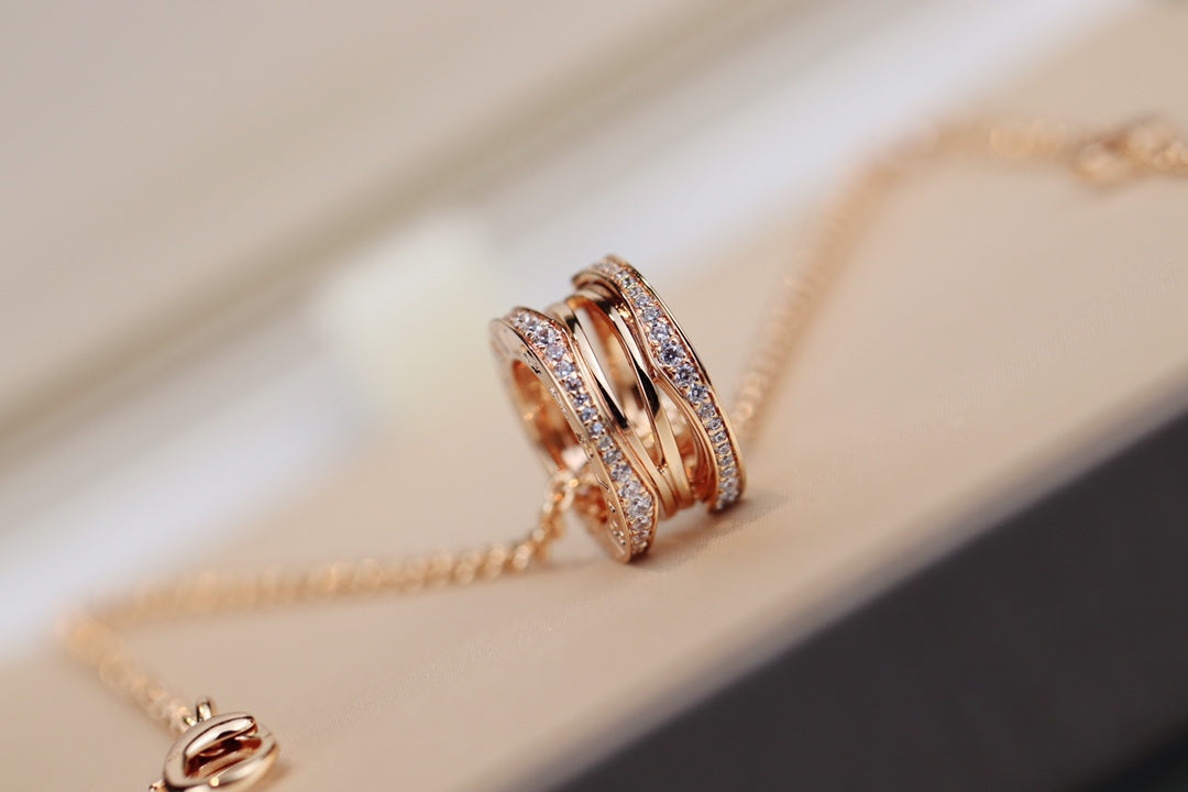 [Luxe Jewelry]ZERO 1 PINK GOLD NECKLACE