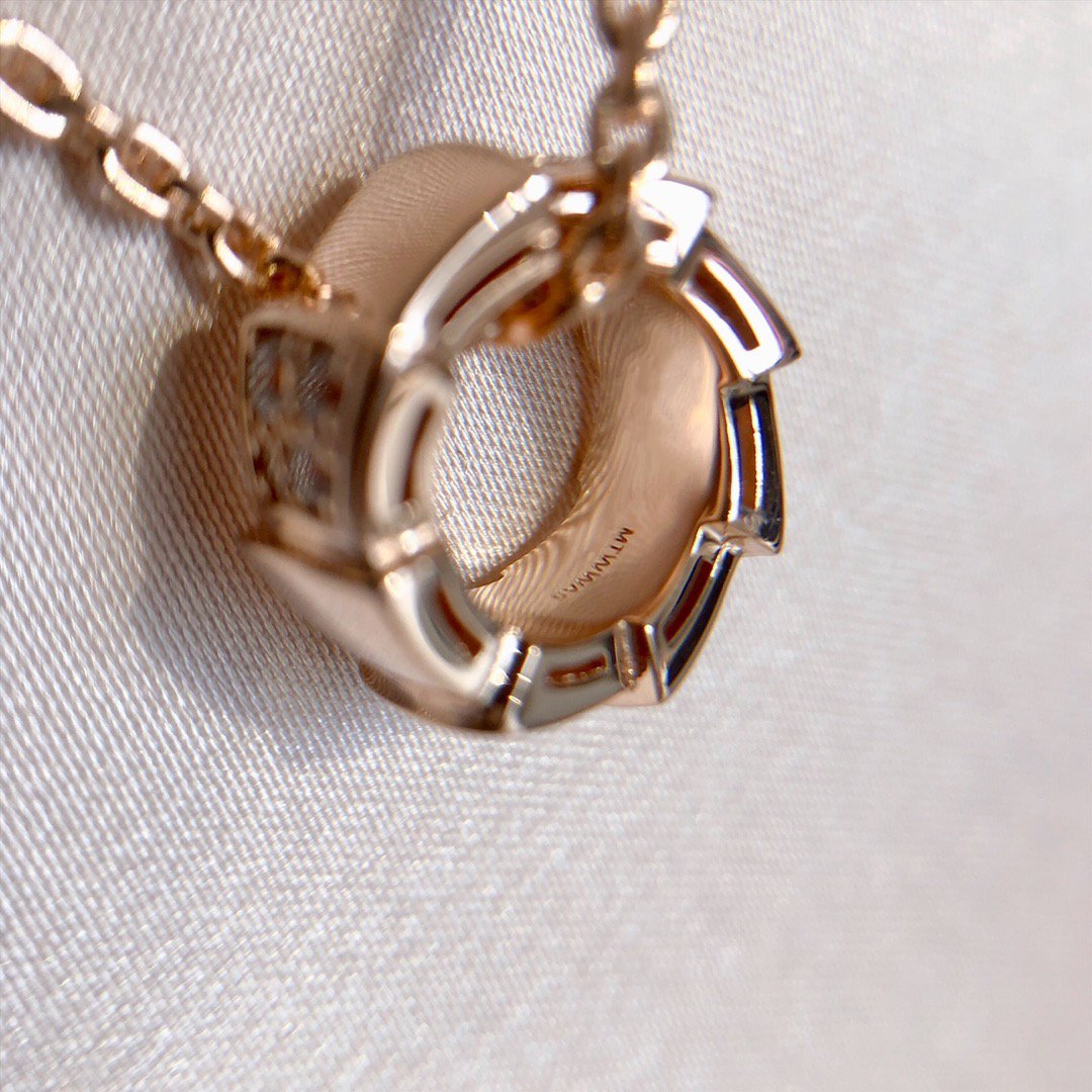 [Luxe Jewelry]SERPENTI PEDANT DIAMOND PINK GOLD NECKLACE