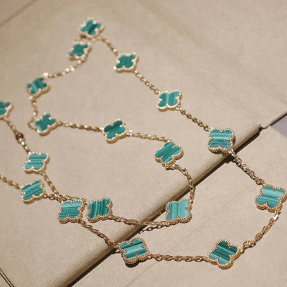 [Luxe Jewelry]CLOVER 20 MOTIFS MALACHITE GOLD