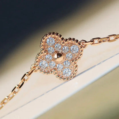 [Luxe Jewelry]CLOVER 20 MOTIFS LASER DIAMOND NECKLACE