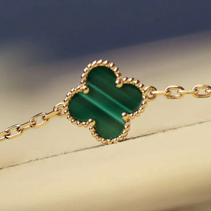 [Luxe Jewelry]CLOVER 20 MOTIFS MALACHITE GOLD