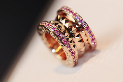 [Luxe Jewelry]ZERO 1 ROCK PINK GOLD PINK DIAMOND NECKLACE