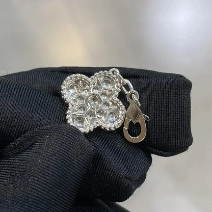 [Luxe Jewelry]CLOVER 5 MOTIFS  DIAMOND BRACELET SILVER