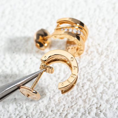 [Luxe Jewelry]ZERO 1 PINK GOLD DIAMONDS EARRINGS