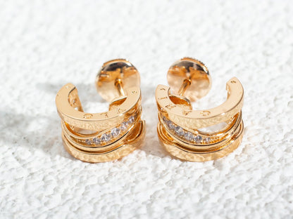 [Luxe Jewelry]ZERO 1 PINK GOLD DIAMONDS EARRINGS