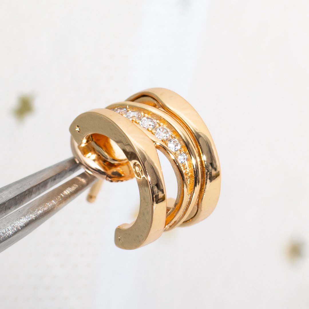 [Luxe Jewelry]ZERO 1 PINK GOLD DIAMONDS EARRINGS